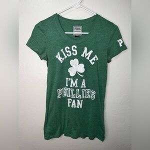 Victoria's Secret Small "Kiss Me I'm A Phillies Fan" TShirt